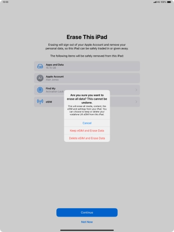 Press the required setting. Press the required setting.