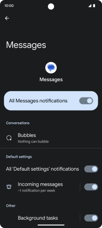 Press the indicator next to 