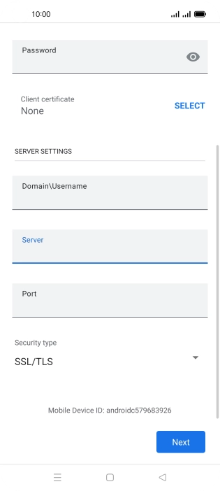Press the field below 