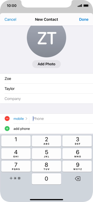 Press Phone and key in the required phone number.