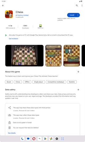 Press Install and follow the instructions on the screen to install the app.