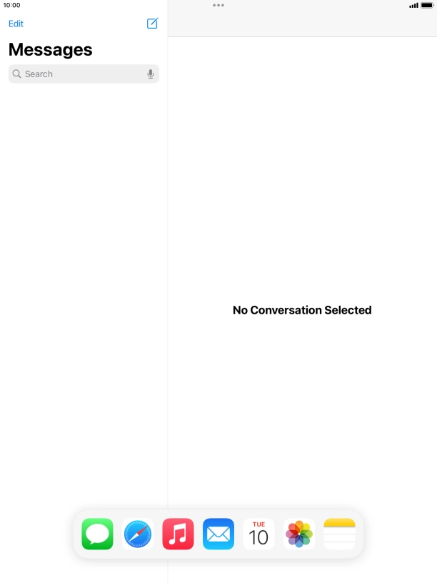 Slide your finger downwards on Dock to minimise it.