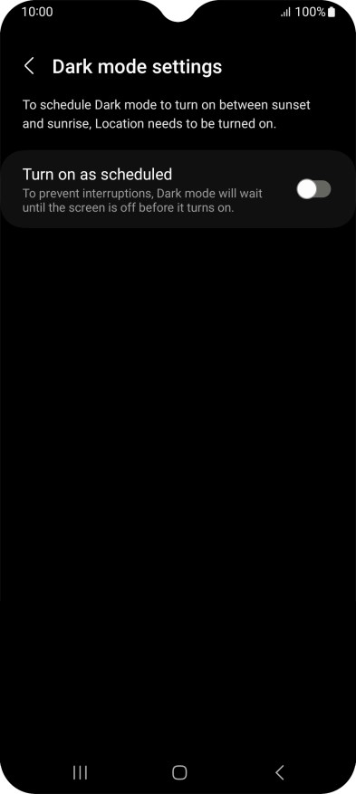 Press the indicator next to 