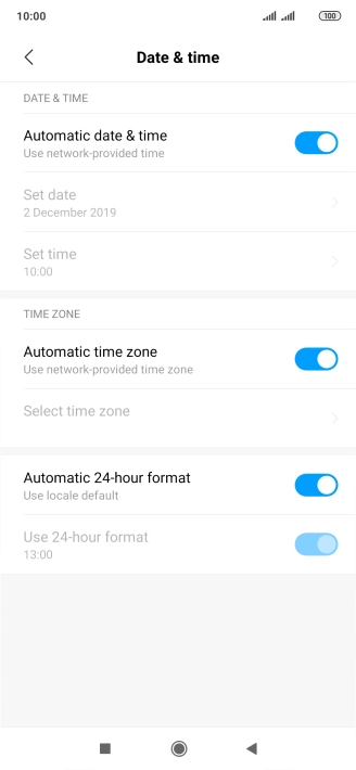 Press the Home key to return to the home screen.