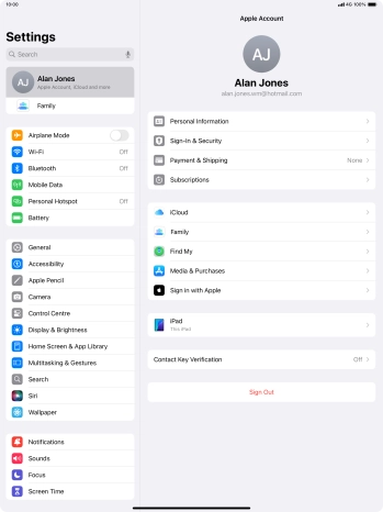 Press iCloud. Press iCloud.