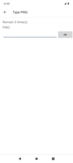 Press PIN2 and key in your PIN2. The default PIN2 is 1111. Press PIN2 and key in your PIN2. The default PIN2 is 1111.