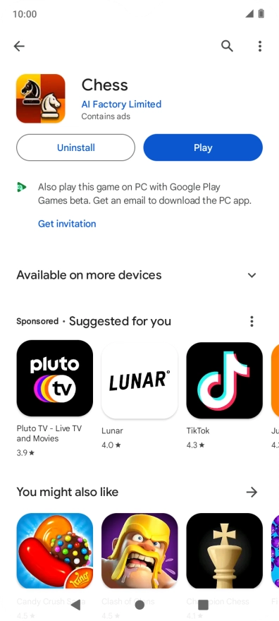 Press the Home key to return to the home screen.