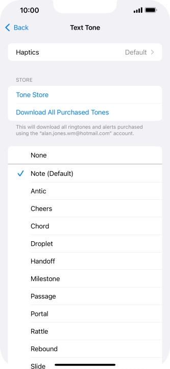 Press the required message tones to hear them.