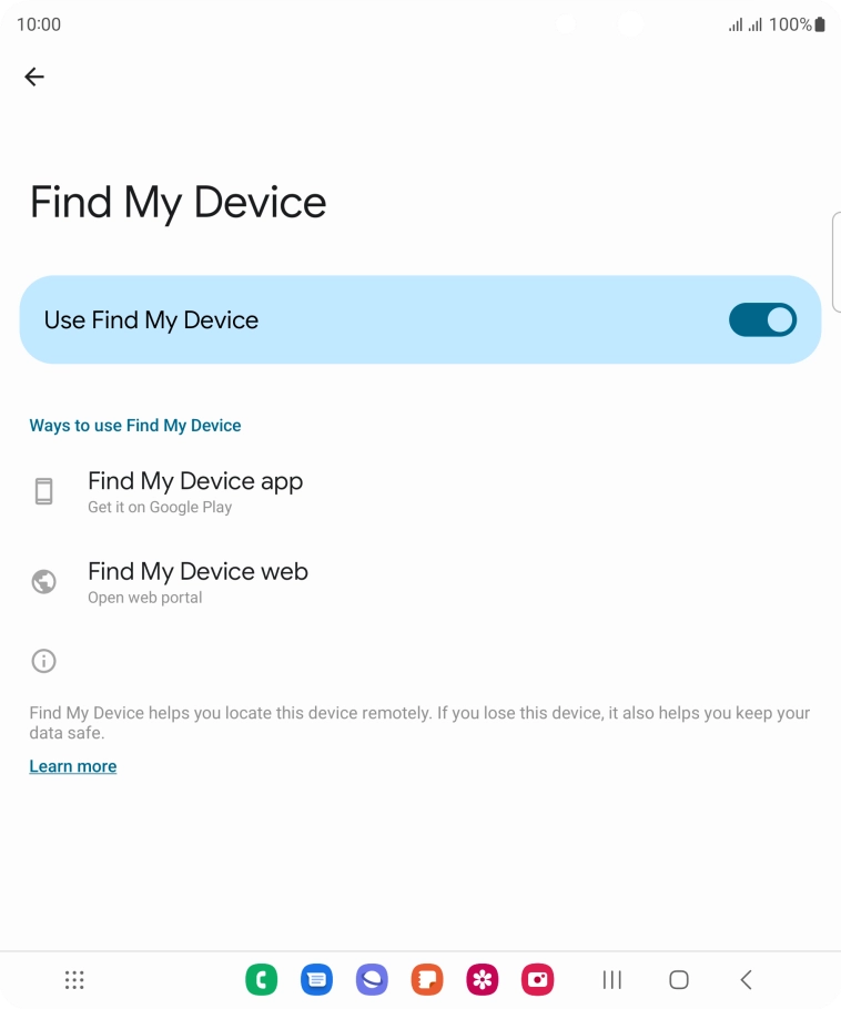 Press the Home key to return to the home screen.