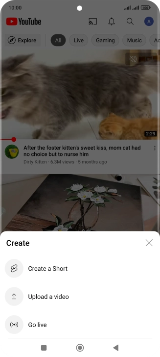 Press Upload a video.