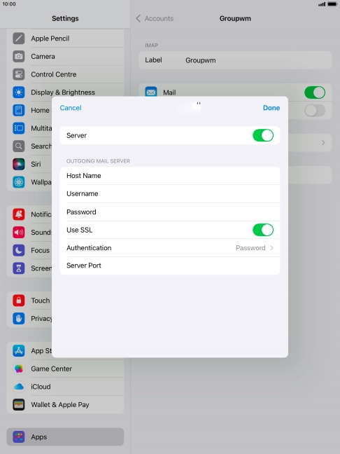 Press Authentication.