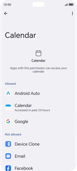 The total app activity for the selected phone function is displayed. The total app activity for the selected phone function is displayed.