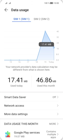 Press the required SIM.