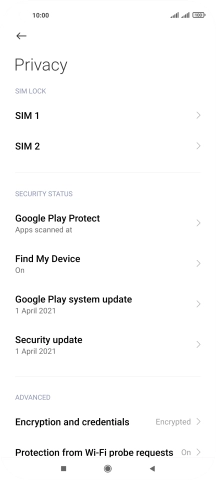 Press the required SIM.