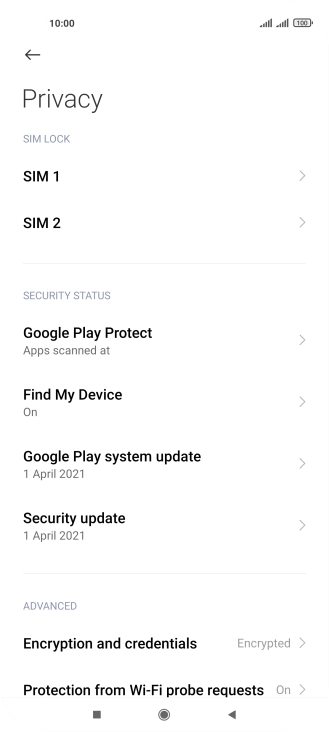Press the required SIM.