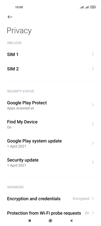Press the required SIM.