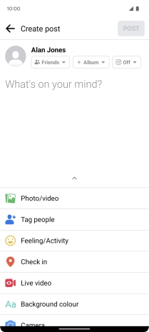 Press the text input field.