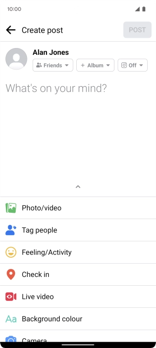 Press the text input field.