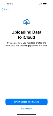 Press the required setting.