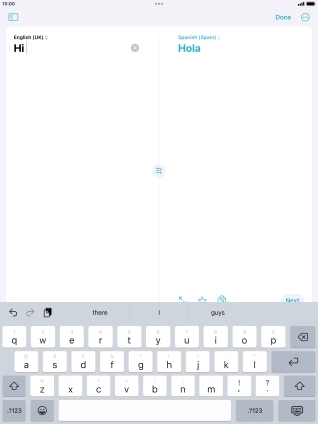 Press the enter icon.