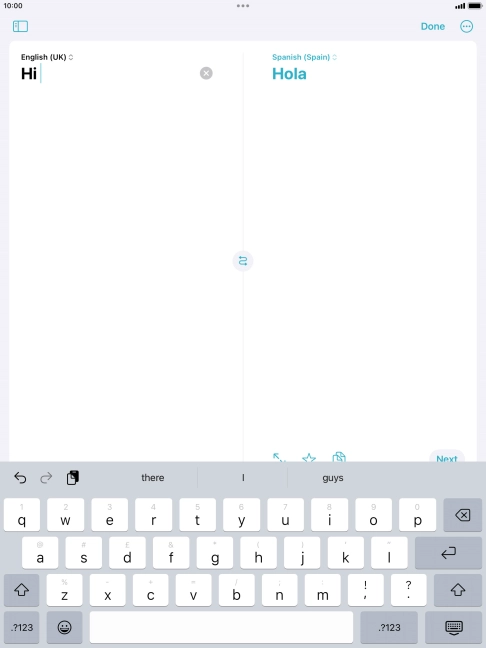 Press the enter icon.