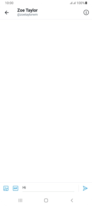 Write the required message and press the send icon. Write the required message and press the send icon.