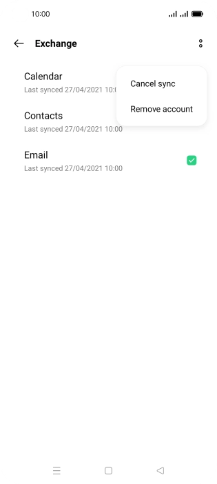 Press Remove account.