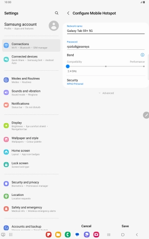 Press the field below 