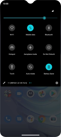 Slide your finger upwards starting from the bottom of the screen to return to the home screen.