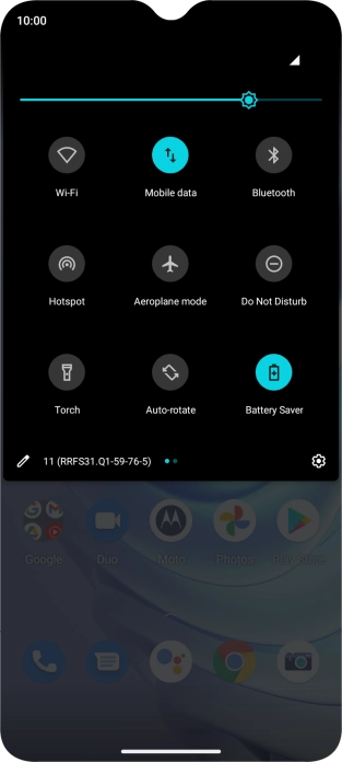 Slide your finger upwards starting from the bottom of the screen to return to the home screen.