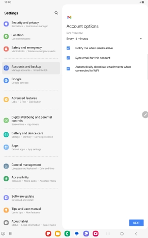 Press the drop down list below 