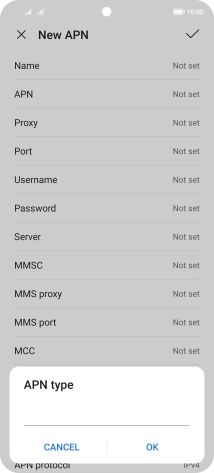 Key in default and press OK. Key in default and press OK.