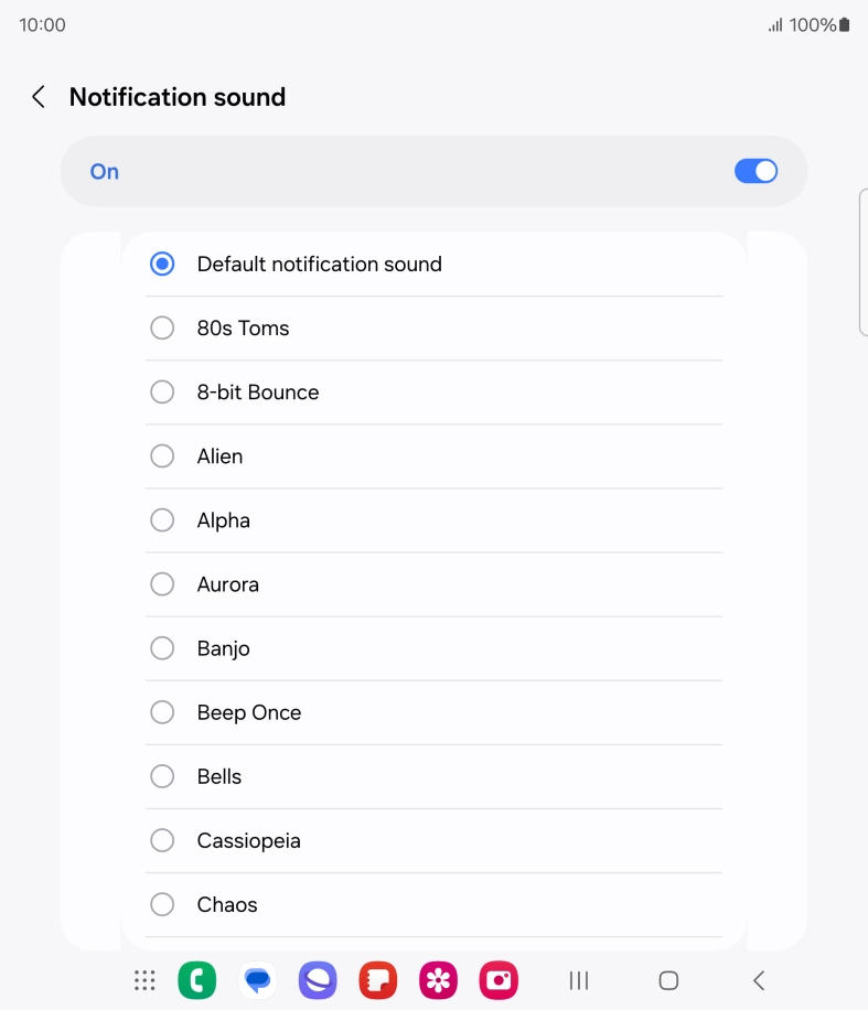 Press the required message tones to hear them.