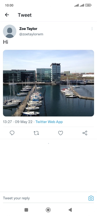 Press the text input field.