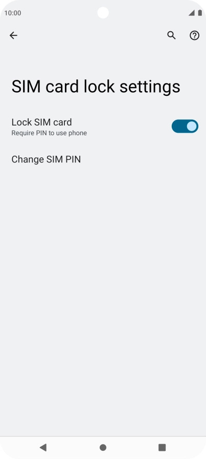 Press Change SIM PIN.