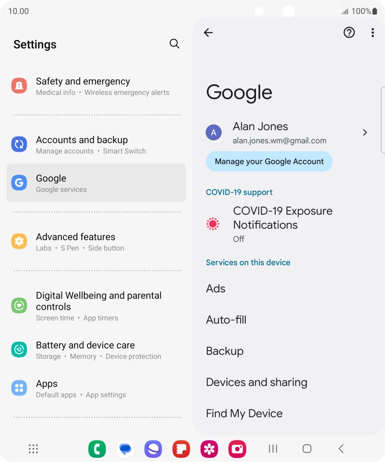 Press Backup. Press Backup.