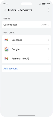 Press the menu icon.