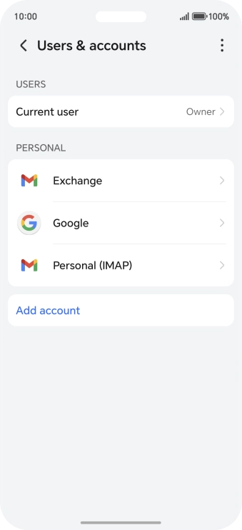 Press the menu icon.