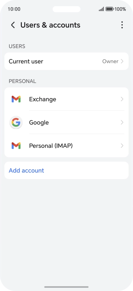 Press the menu icon.