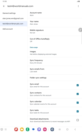 Press Account name and key in the required name. Press Account name and key in the required name.