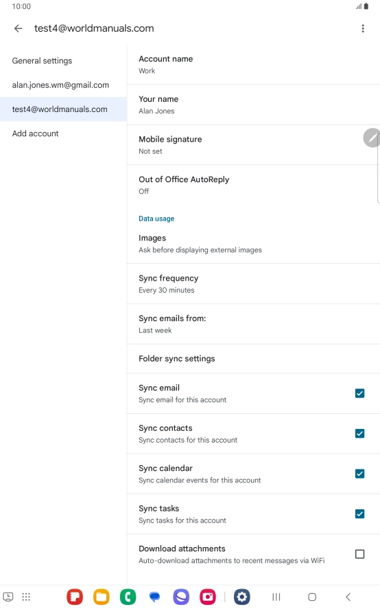 Press Account name and key in the required name. Press Account name and key in the required name.