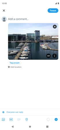 Press the text input field.