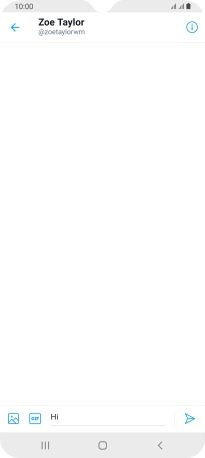 Write the required message and press the send icon.