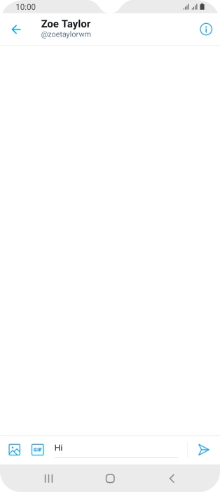 Write the required message and press the send icon.