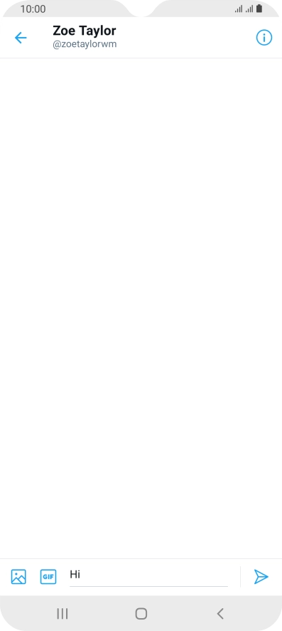 Write the required message and press the send icon.
