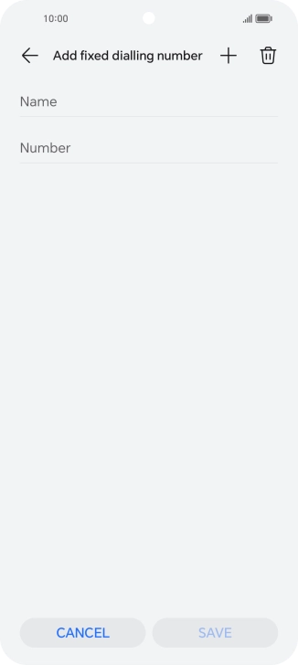 Press Name and key in the required name.