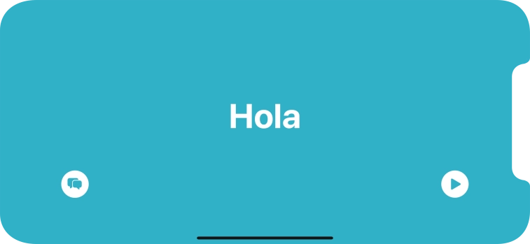 Press the split view icon to go back to display of both languages.