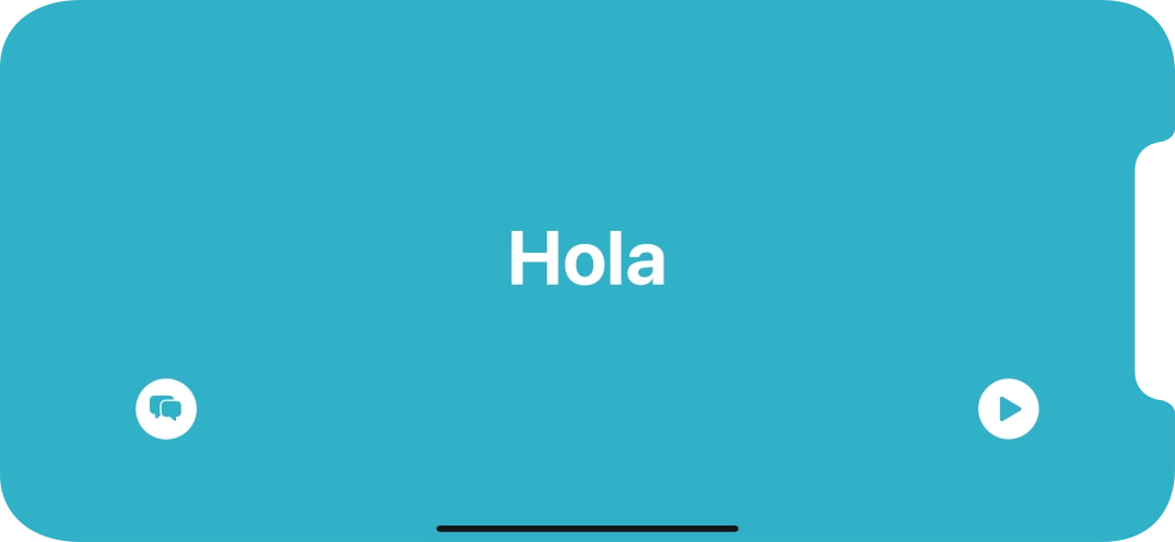 Press the split view icon to go back to display of both languages.