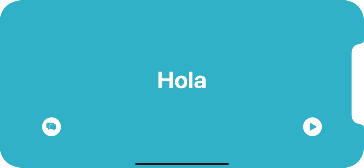 Press the split view icon to go back to display of both languages.