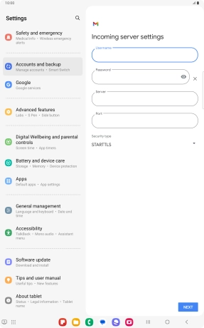 Press the field below 